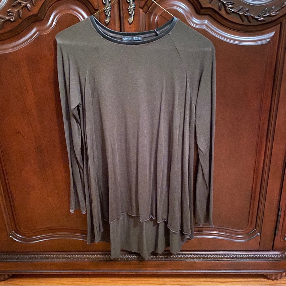 Zara olive green top